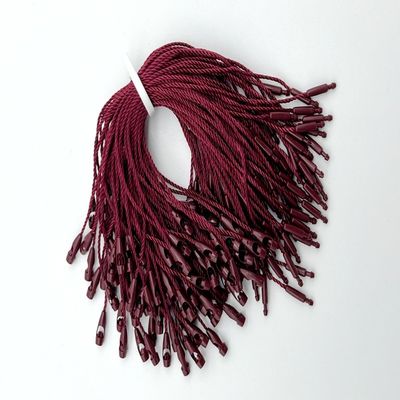 बर्गंडी एबीएस पॉलिएस्टर नायलॉन टैग फास्टनर लूप बुलेट के आकार का लटकन