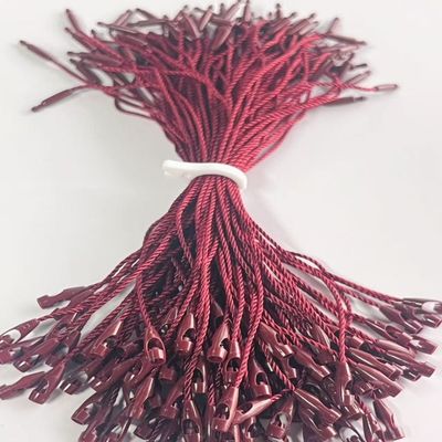 बर्गंडी एबीएस पॉलिएस्टर नायलॉन टैग फास्टनर लूप बुलेट के आकार का लटकन