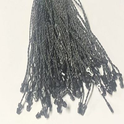 ओडीएम 7 इंच आयत काला प्लास्टिक टैग फास्टनर स्ट्रिंग लचीला