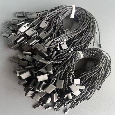Thickness 0.2mm Black Hang Tag String Cotton Plain Design Durable Solution for Apparel Labeling and Product Presentation