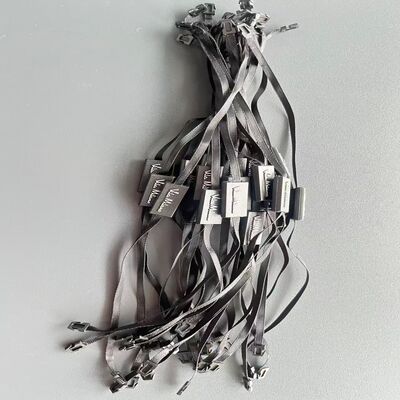 100 Pieces Black Hang Tag String Plain Rectangle Durable Strong Suitable for Garment Accessories Packaging and Labeling